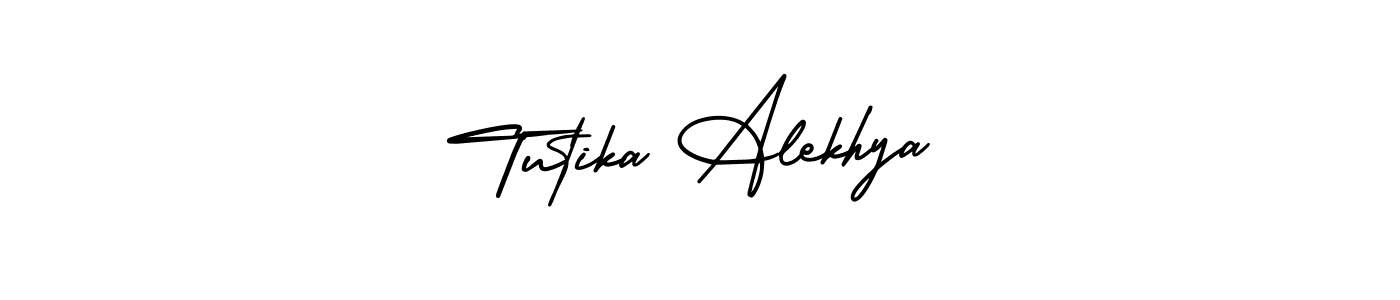 How to Draw Tutika Alekhya signature style? AmerikaSignatureDemo-Regular is a latest design signature styles for name Tutika Alekhya. Tutika Alekhya signature style 3 images and pictures png