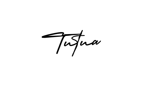 Make a beautiful signature design for name Tutua. With this signature (AmerikaSignatureDemo-Regular) style, you can create a handwritten signature for free. Tutua signature style 3 images and pictures png