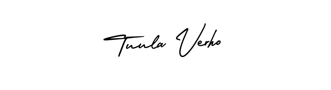 Make a beautiful signature design for name Tuula Verho. With this signature (AmerikaSignatureDemo-Regular) style, you can create a handwritten signature for free. Tuula Verho signature style 3 images and pictures png