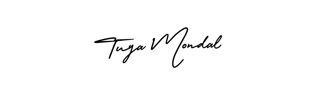 Similarly AmerikaSignatureDemo-Regular is the best handwritten signature design. Signature creator online .You can use it as an online autograph creator for name Tuya Mondal. Tuya Mondal signature style 3 images and pictures png