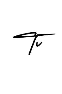 How to make Tv name signature. Use AmerikaSignatureDemo-Regular style for creating short signs online. This is the latest handwritten sign. Tv signature style 3 images and pictures png