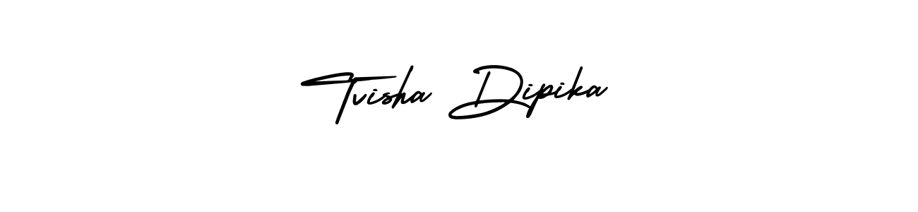 It looks lik you need a new signature style for name Tvisha Dipika. Design unique handwritten (AmerikaSignatureDemo-Regular) signature with our free signature maker in just a few clicks. Tvisha Dipika signature style 3 images and pictures png
