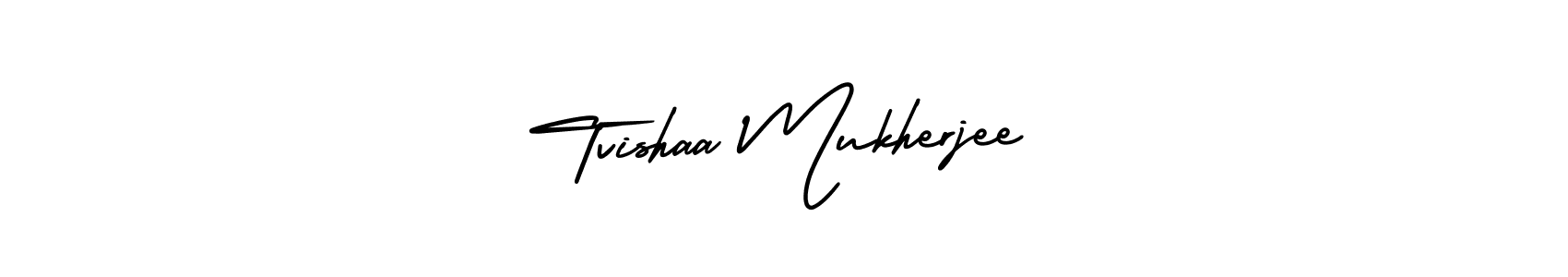 Create a beautiful signature design for name Tvishaa Mukherjee. With this signature (AmerikaSignatureDemo-Regular) fonts, you can make a handwritten signature for free. Tvishaa Mukherjee signature style 3 images and pictures png