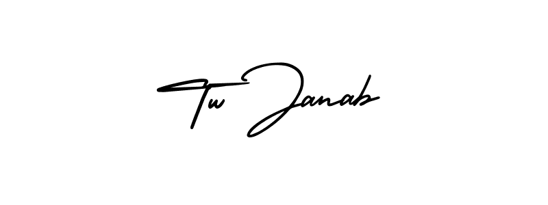 Design your own signature with our free online signature maker. With this signature software, you can create a handwritten (AmerikaSignatureDemo-Regular) signature for name Tw Janab. Tw Janab signature style 3 images and pictures png