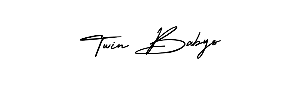 Twin Babys stylish signature style. Best Handwritten Sign (AmerikaSignatureDemo-Regular) for my name. Handwritten Signature Collection Ideas for my name Twin Babys. Twin Babys signature style 3 images and pictures png