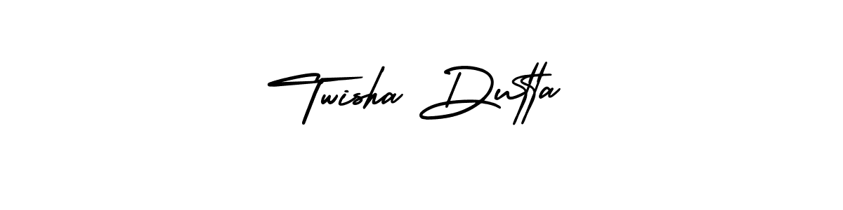 How to Draw Twisha Dutta signature style? AmerikaSignatureDemo-Regular is a latest design signature styles for name Twisha Dutta. Twisha Dutta signature style 3 images and pictures png