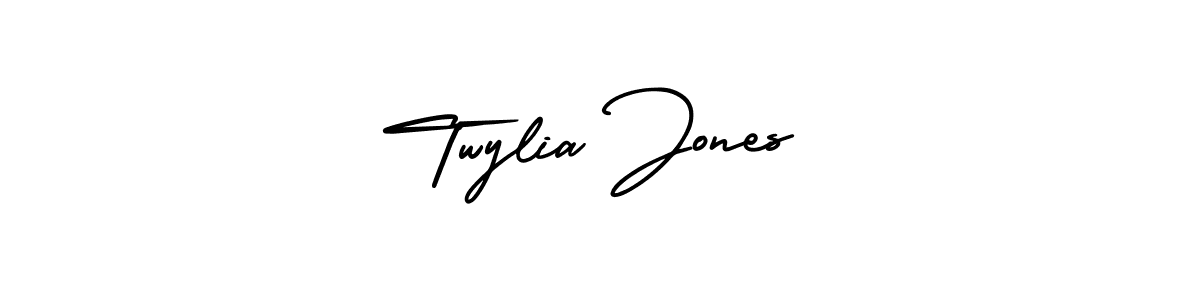 Twylia Jones stylish signature style. Best Handwritten Sign (AmerikaSignatureDemo-Regular) for my name. Handwritten Signature Collection Ideas for my name Twylia Jones. Twylia Jones signature style 3 images and pictures png