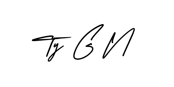 Similarly AmerikaSignatureDemo-Regular is the best handwritten signature design. Signature creator online .You can use it as an online autograph creator for name Ty G N. Ty G N signature style 3 images and pictures png