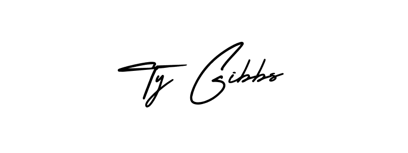 Use a signature maker to create a handwritten signature online. With this signature software, you can design (AmerikaSignatureDemo-Regular) your own signature for name Ty Gibbs. Ty Gibbs signature style 3 images and pictures png