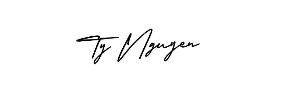 Best and Professional Signature Style for Ty Nguyen. AmerikaSignatureDemo-Regular Best Signature Style Collection. Ty Nguyen signature style 3 images and pictures png