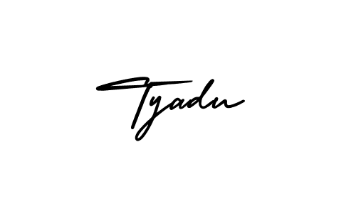 Create a beautiful signature design for name Tyadu. With this signature (AmerikaSignatureDemo-Regular) fonts, you can make a handwritten signature for free. Tyadu signature style 3 images and pictures png