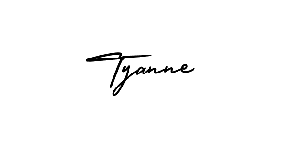 Make a beautiful signature design for name Tyanne. With this signature (AmerikaSignatureDemo-Regular) style, you can create a handwritten signature for free. Tyanne signature style 3 images and pictures png