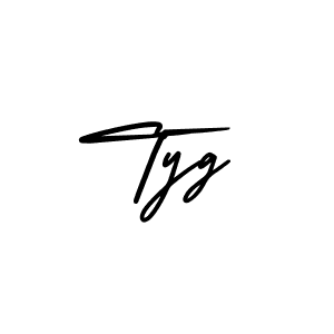 How to make Tyg signature? AmerikaSignatureDemo-Regular is a professional autograph style. Create handwritten signature for Tyg name. Tyg signature style 3 images and pictures png