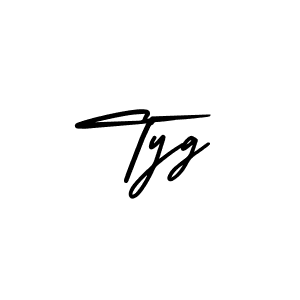 You should practise on your own different ways (AmerikaSignatureDemo-Regular) to write your name (Tyg) in signature. don't let someone else do it for you. Tyg signature style 3 images and pictures png