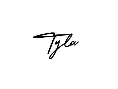 Design your own signature with our free online signature maker. With this signature software, you can create a handwritten (AmerikaSignatureDemo-Regular) signature for name Tyla. Tyla signature style 3 images and pictures png