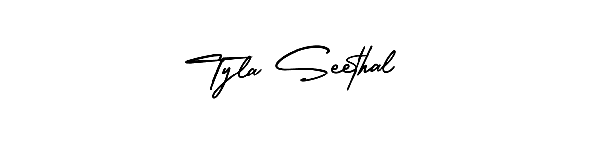 Also we have Tyla Seethal name is the best signature style. Create professional handwritten signature collection using AmerikaSignatureDemo-Regular autograph style. Tyla Seethal signature style 3 images and pictures png