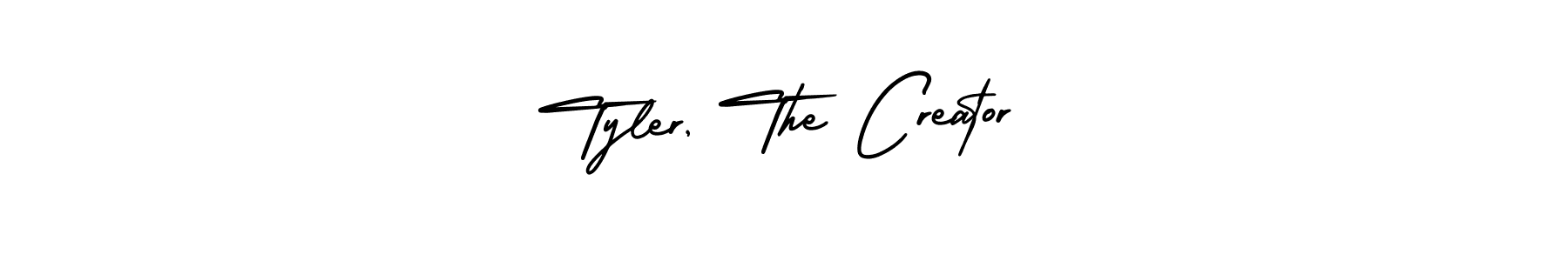 The best way (AmerikaSignatureDemo-Regular) to make a short signature is to pick only two or three words in your name. The name Tyler, The Creator include a total of six letters. For converting this name. Tyler, The Creator signature style 3 images and pictures png