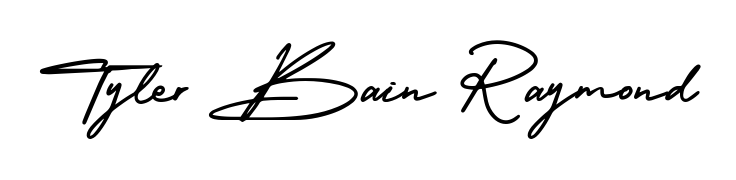 How to make Tyler Bain Raymond name signature. Use AmerikaSignatureDemo-Regular style for creating short signs online. This is the latest handwritten sign. Tyler Bain Raymond signature style 3 images and pictures png