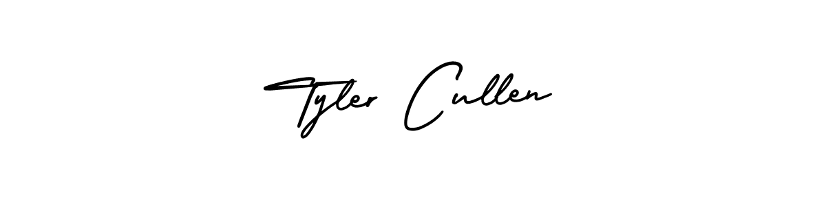 You should practise on your own different ways (AmerikaSignatureDemo-Regular) to write your name (Tyler Cullen) in signature. don't let someone else do it for you. Tyler Cullen signature style 3 images and pictures png