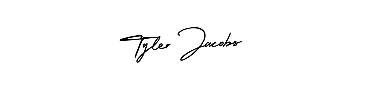 Tyler Jacobs stylish signature style. Best Handwritten Sign (AmerikaSignatureDemo-Regular) for my name. Handwritten Signature Collection Ideas for my name Tyler Jacobs. Tyler Jacobs signature style 3 images and pictures png