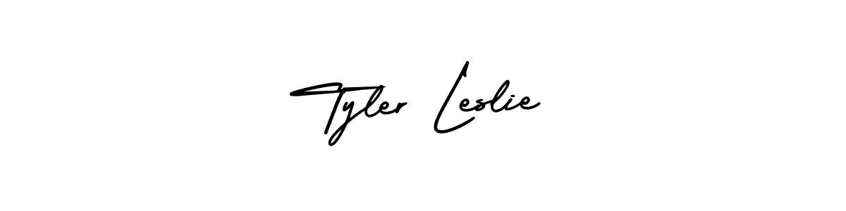 Design your own signature with our free online signature maker. With this signature software, you can create a handwritten (AmerikaSignatureDemo-Regular) signature for name Tyler Leslie. Tyler Leslie signature style 3 images and pictures png