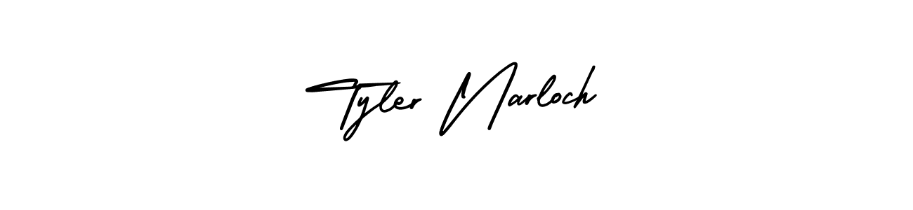Create a beautiful signature design for name Tyler Narloch. With this signature (AmerikaSignatureDemo-Regular) fonts, you can make a handwritten signature for free. Tyler Narloch signature style 3 images and pictures png