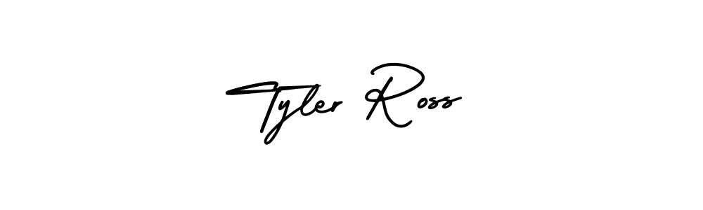 The best way (AmerikaSignatureDemo-Regular) to make a short signature is to pick only two or three words in your name. The name Tyler Ross include a total of six letters. For converting this name. Tyler Ross signature style 3 images and pictures png