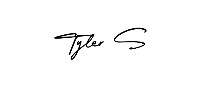 Similarly AmerikaSignatureDemo-Regular is the best handwritten signature design. Signature creator online .You can use it as an online autograph creator for name Tyler S. Tyler S signature style 3 images and pictures png