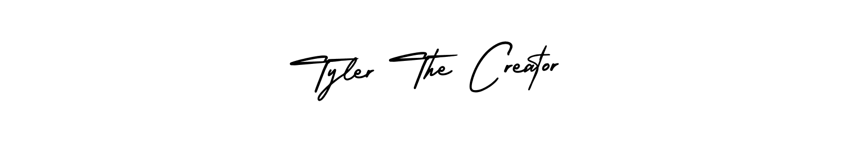 How to make Tyler The Creator name signature. Use AmerikaSignatureDemo-Regular style for creating short signs online. This is the latest handwritten sign. Tyler The Creator signature style 3 images and pictures png