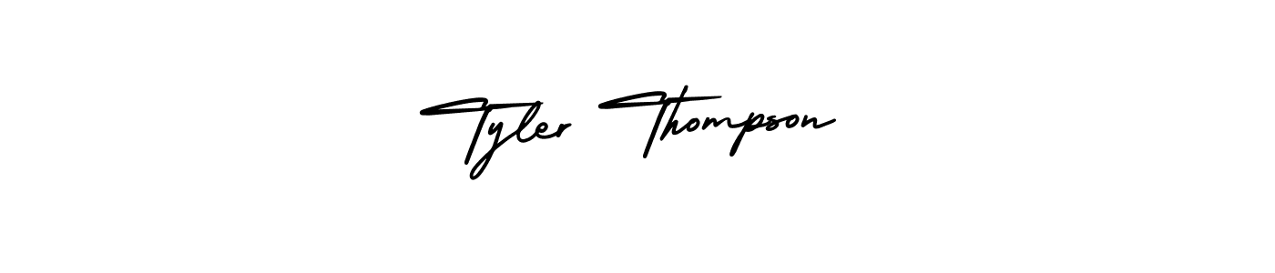 AmerikaSignatureDemo-Regular is a professional signature style that is perfect for those who want to add a touch of class to their signature. It is also a great choice for those who want to make their signature more unique. Get Tyler Thompson name to fancy signature for free. Tyler Thompson signature style 3 images and pictures png