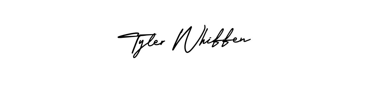 How to make Tyler Whiffen signature? AmerikaSignatureDemo-Regular is a professional autograph style. Create handwritten signature for Tyler Whiffen name. Tyler Whiffen signature style 3 images and pictures png