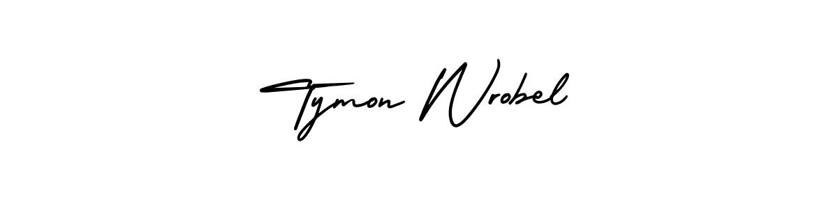 Make a short Tymon Wrobel signature style. Manage your documents anywhere anytime using AmerikaSignatureDemo-Regular. Create and add eSignatures, submit forms, share and send files easily. Tymon Wrobel signature style 3 images and pictures png