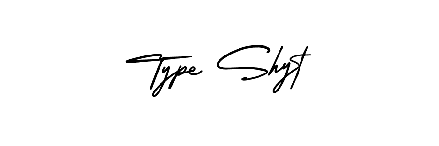 How to make Type Shyt name signature. Use AmerikaSignatureDemo-Regular style for creating short signs online. This is the latest handwritten sign. Type Shyt signature style 3 images and pictures png