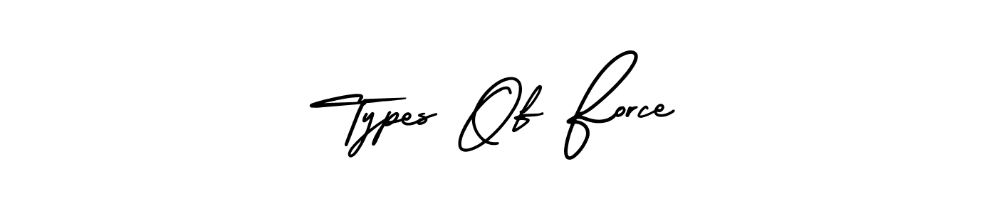 It looks lik you need a new signature style for name Types Of Force. Design unique handwritten (AmerikaSignatureDemo-Regular) signature with our free signature maker in just a few clicks. Types Of Force signature style 3 images and pictures png