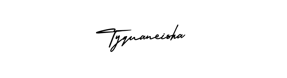 Design your own signature with our free online signature maker. With this signature software, you can create a handwritten (AmerikaSignatureDemo-Regular) signature for name Tyquaneisha. Tyquaneisha signature style 3 images and pictures png