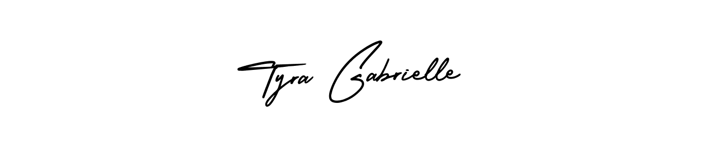 How to Draw Tyra Gabrielle signature style? AmerikaSignatureDemo-Regular is a latest design signature styles for name Tyra Gabrielle. Tyra Gabrielle signature style 3 images and pictures png