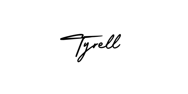 Make a beautiful signature design for name Tyrell. With this signature (AmerikaSignatureDemo-Regular) style, you can create a handwritten signature for free. Tyrell signature style 3 images and pictures png