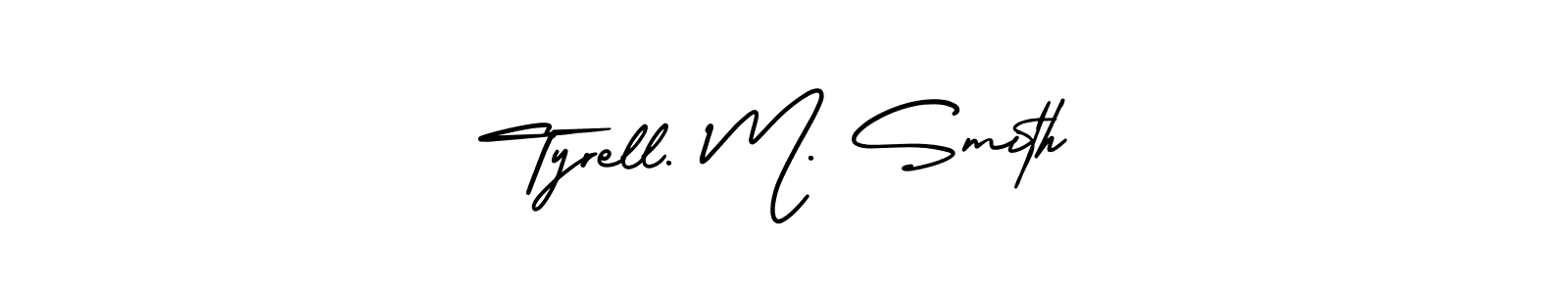 Tyrell. M. Smith stylish signature style. Best Handwritten Sign (AmerikaSignatureDemo-Regular) for my name. Handwritten Signature Collection Ideas for my name Tyrell. M. Smith. Tyrell. M. Smith signature style 3 images and pictures png