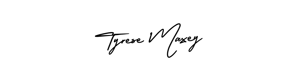 How to make Tyrese Maxey name signature. Use AmerikaSignatureDemo-Regular style for creating short signs online. This is the latest handwritten sign. Tyrese Maxey signature style 3 images and pictures png