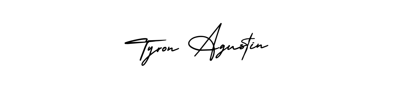 Similarly AmerikaSignatureDemo-Regular is the best handwritten signature design. Signature creator online .You can use it as an online autograph creator for name Tyron Agustin. Tyron Agustin signature style 3 images and pictures png