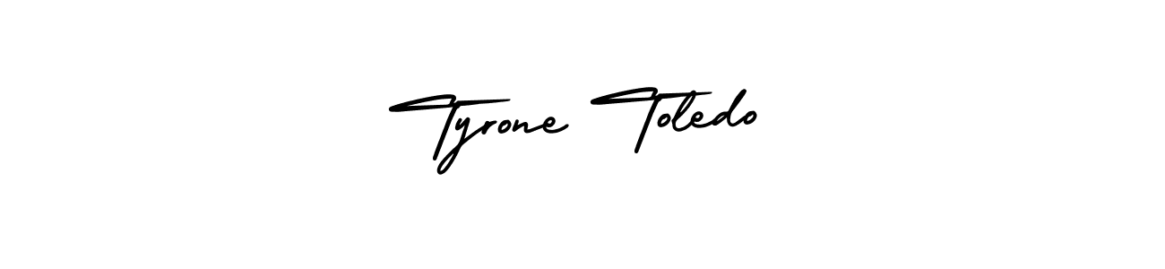 Design your own signature with our free online signature maker. With this signature software, you can create a handwritten (AmerikaSignatureDemo-Regular) signature for name Tyrone Toledo. Tyrone Toledo signature style 3 images and pictures png