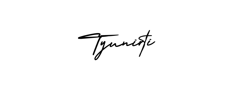 Design your own signature with our free online signature maker. With this signature software, you can create a handwritten (AmerikaSignatureDemo-Regular) signature for name Tyunirti. Tyunirti signature style 3 images and pictures png