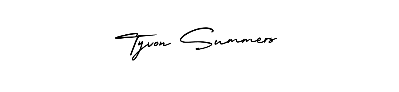 Use a signature maker to create a handwritten signature online. With this signature software, you can design (AmerikaSignatureDemo-Regular) your own signature for name Tyvon Summers. Tyvon Summers signature style 3 images and pictures png