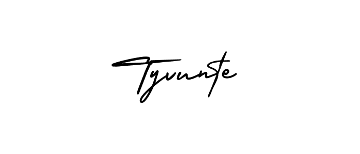 AmerikaSignatureDemo-Regular is a professional signature style that is perfect for those who want to add a touch of class to their signature. It is also a great choice for those who want to make their signature more unique. Get Tyvunte name to fancy signature for free. Tyvunte signature style 3 images and pictures png