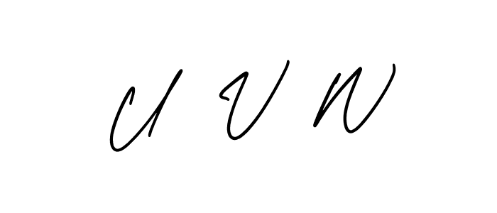 Similarly AmerikaSignatureDemo-Regular is the best handwritten signature design. Signature creator online .You can use it as an online autograph creator for name U  V  W. U  V  W signature style 3 images and pictures png