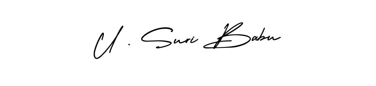 You can use this online signature creator to create a handwritten signature for the name U . Suri Babu. This is the best online autograph maker. U . Suri Babu signature style 3 images and pictures png