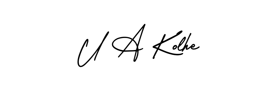 Here are the top 10 professional signature styles for the name U A Kolhe. These are the best autograph styles you can use for your name. U A Kolhe signature style 3 images and pictures png