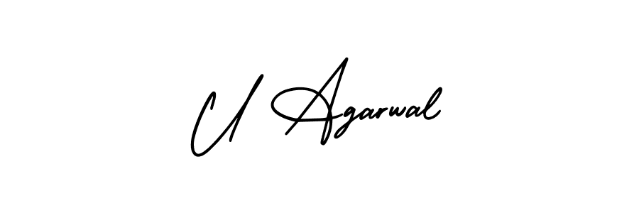 You can use this online signature creator to create a handwritten signature for the name U Agarwal. This is the best online autograph maker. U Agarwal signature style 3 images and pictures png