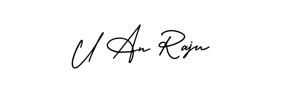 Also You can easily find your signature by using the search form. We will create U An Raju name handwritten signature images for you free of cost using AmerikaSignatureDemo-Regular sign style. U An Raju signature style 3 images and pictures png