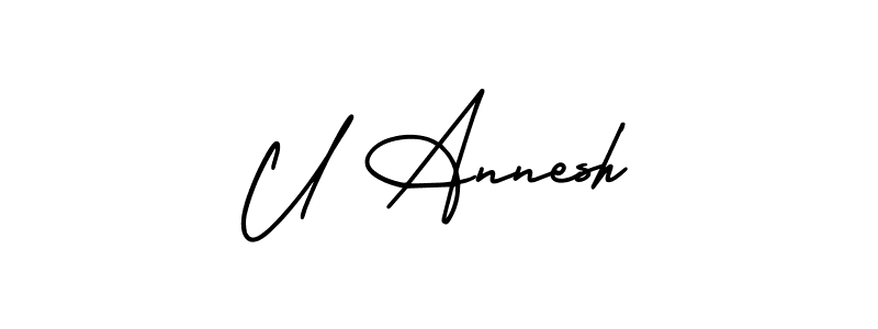 Make a short U Annesh signature style. Manage your documents anywhere anytime using AmerikaSignatureDemo-Regular. Create and add eSignatures, submit forms, share and send files easily. U Annesh signature style 3 images and pictures png